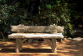 bench garden stone1980s 1990s A4 Photo Print