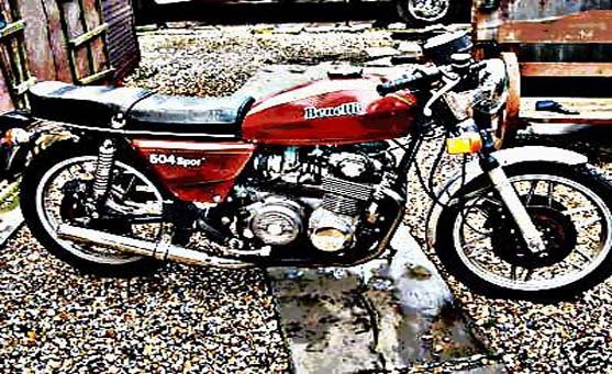 benelli 504 sport motorbike A4 Photo Print