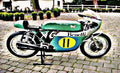 benelli racing motorbike A4 Photo Print