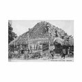 benin construction of a hut 2 benin construction d une case ed inconnu 2 Vintage A4 Photo Print