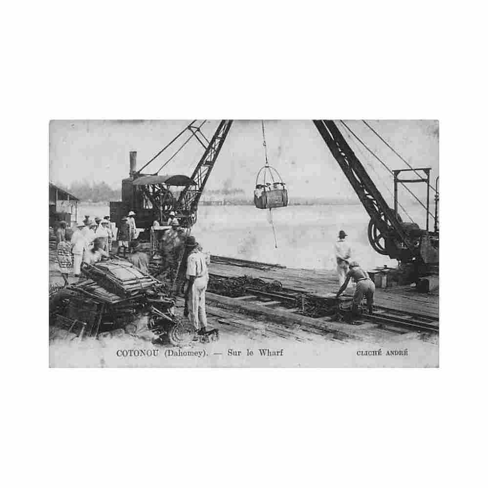 benin cotonou sur le wharf ed andre Vintage A4 Photo Print
