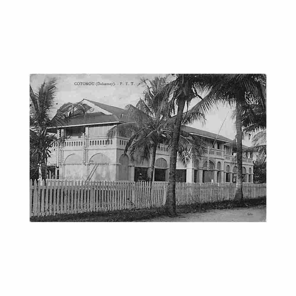 benin cotonou the ptt geo benin cotonou les ptt ed geo Vintage A4 Photo Print
