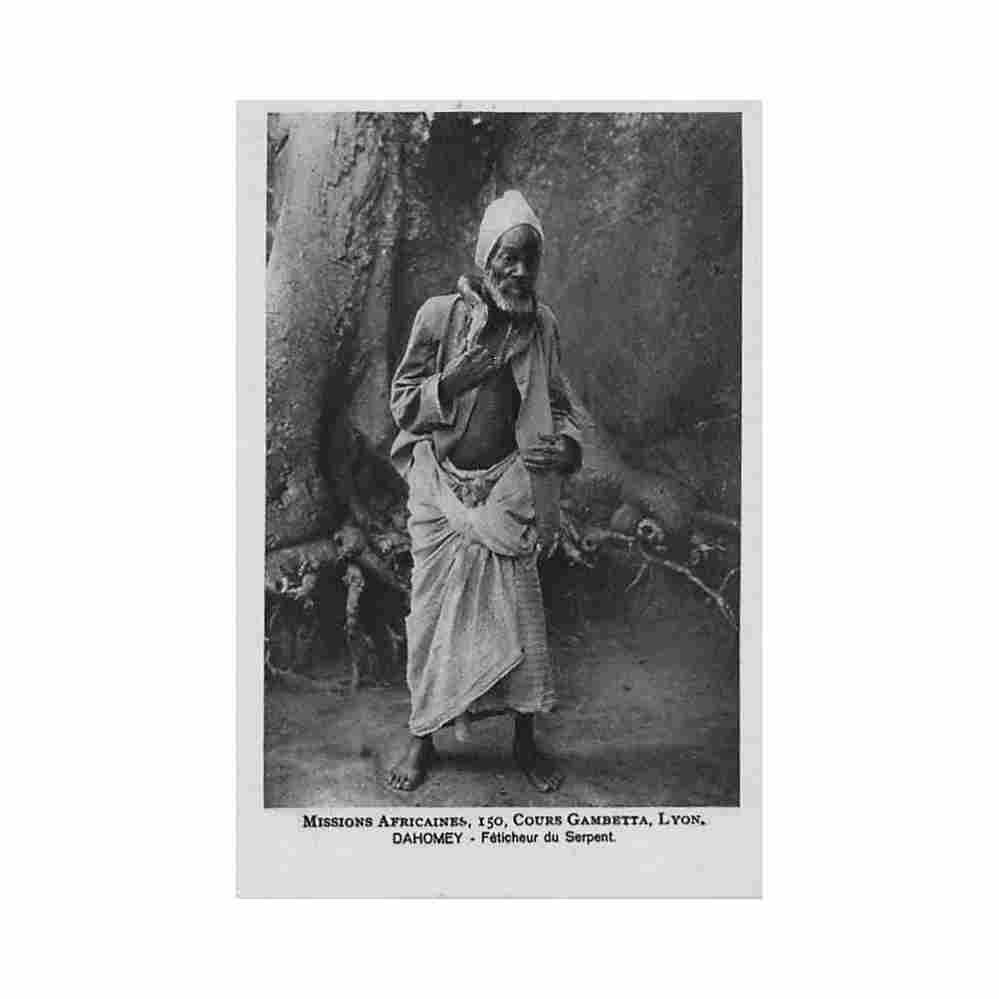 benin feticheur du serpent ed missions africaines Vintage A4 Photo Print