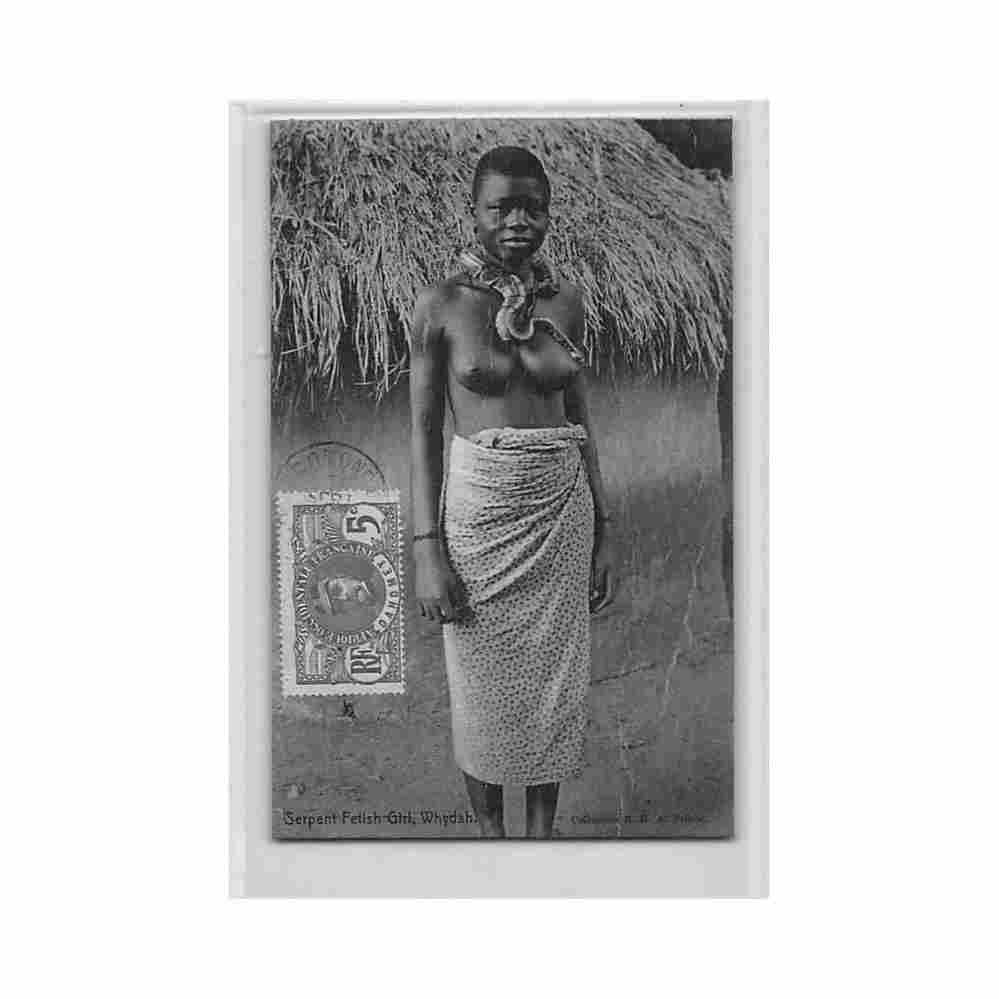 benin feticheuse au serpent de ouidah ed rha prince Vintage A4 Photo Print