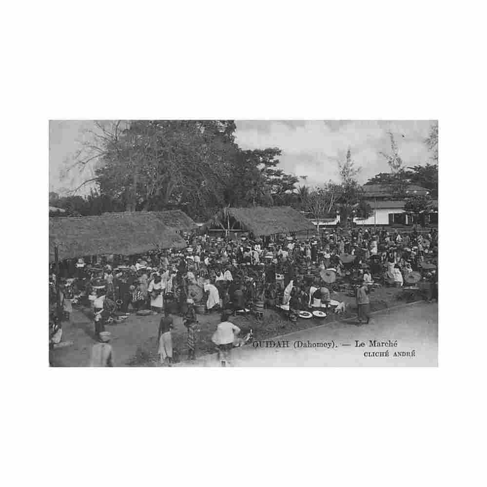 benin ouidah le marche ed andre Vintage A4 Photo Print