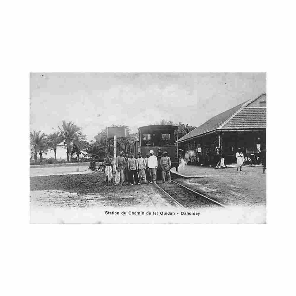 benin ouidah station du chemin de fer ed inconnu Vintage A4 Photo Print
