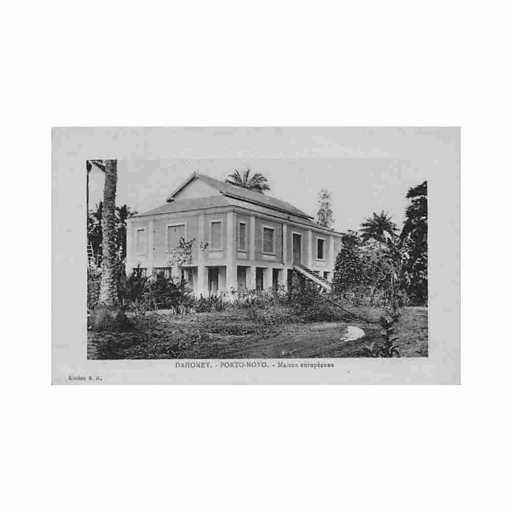benin porto novo maison europeenne ed er Vintage A4 Photo Print