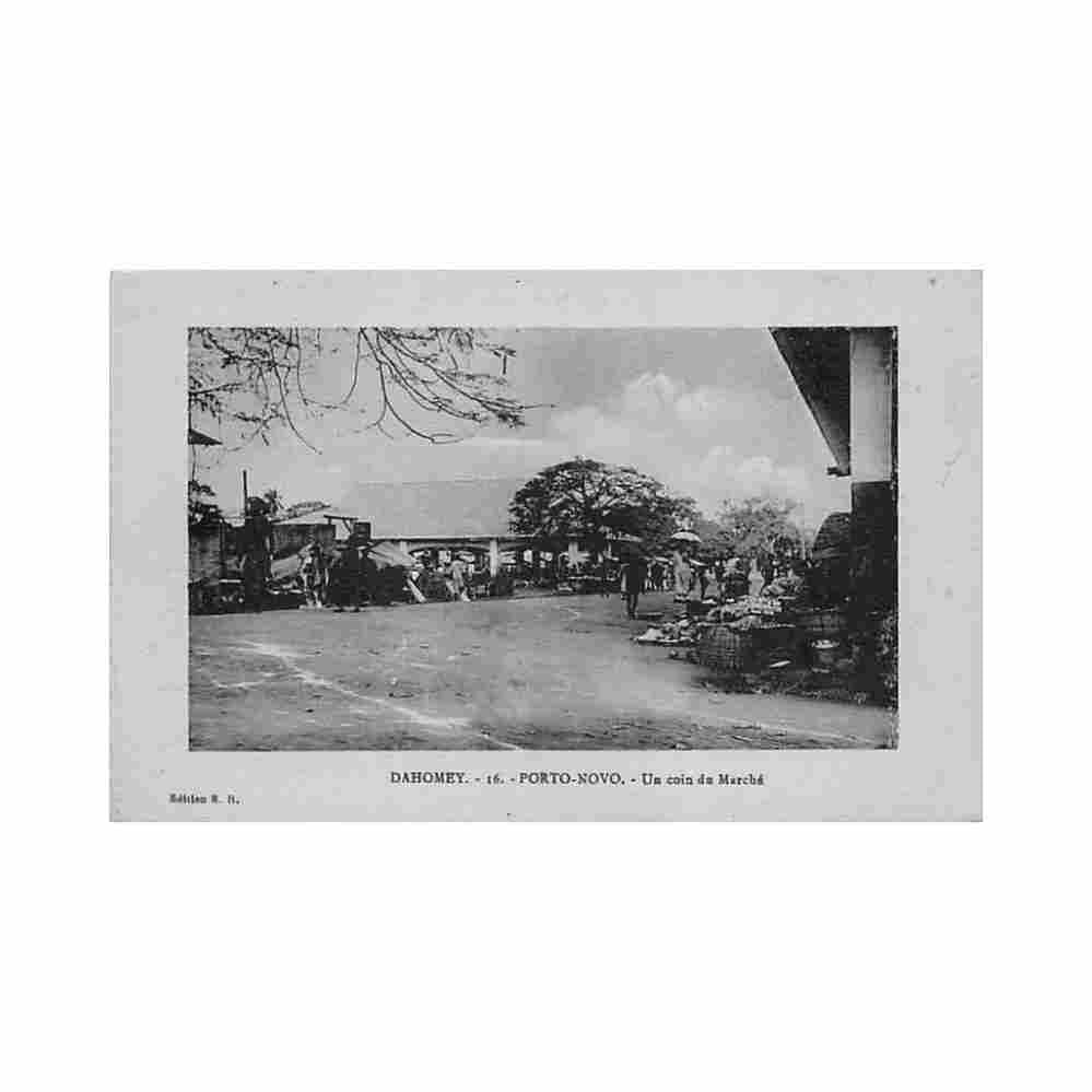 benin porto novo un coin du marche ed er Vintage A4 Photo Print