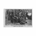 benin salon de coiffure en plein air ed missions africaines Vintage A4 Photo Print