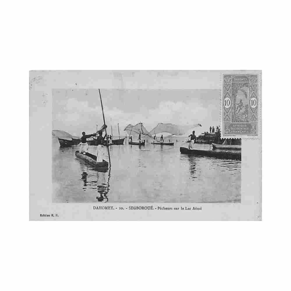 benin segboroue pecheurs sur le lac aeme ed er 20 Vintage A4 Photo Print