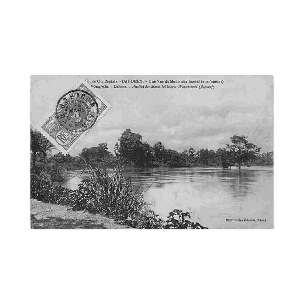benin une vue du fleuve mono aux hautes eaux amont ed imprimeries reunies de nancy Vintage A4 Photo Print