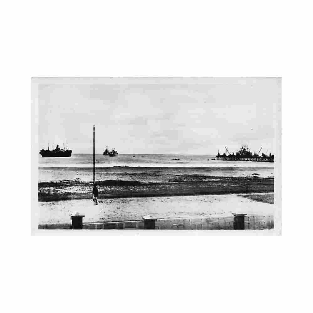 benin vue du wharf de cotonou ed valla et richard 28 Vintage A4 Photo Print
