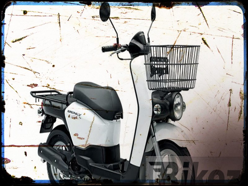 benly 110 pro Honda A4 Photo Print Motorbike Vintage Aged