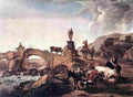 ber Italian Landscape with Bridge Art A4 Photo Print