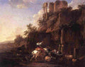 ber rocky landscape with ruins Art A4 Photo Print