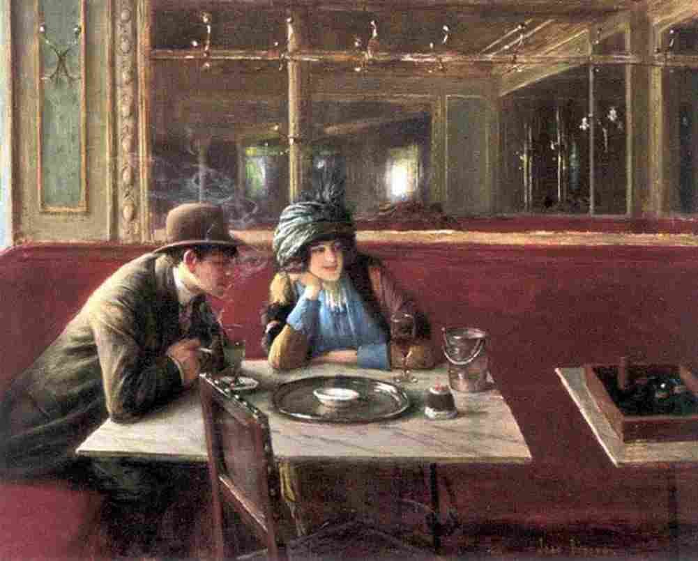 beraud At the Cafe Art A4 Photo Print