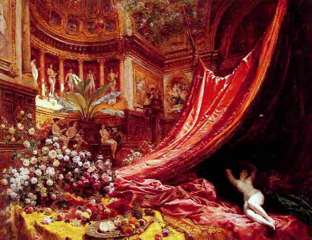 beraud Symphony in Red and Gold Art A4 Photo Print