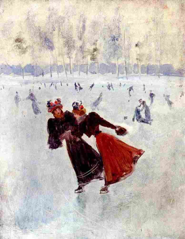 beraud Women Skating Art A4 Photo Print
