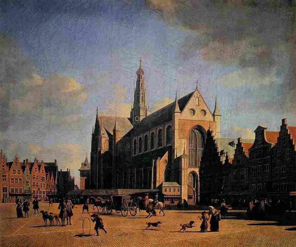 berck Haarlem market Art A4 Photo Print