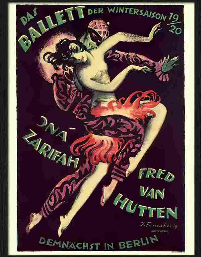 berlin ballet josef fenneker 1919 Advert A4 Photo Print