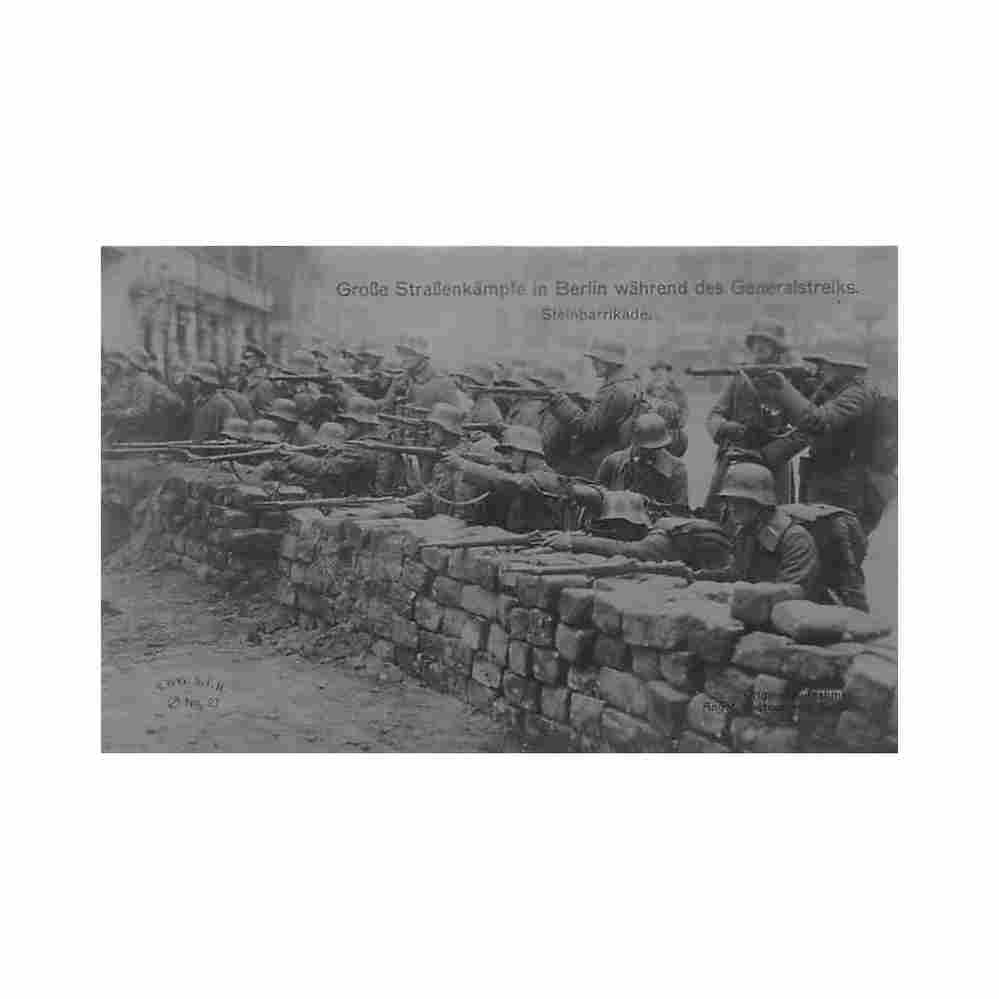 berlin march battles march 1919 general strike stone barricade s u g s i b 27 Vintage A4 Photo Print