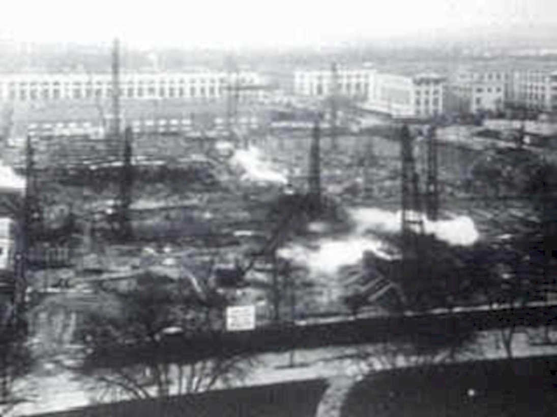 berlin ruins cranes1980s 1990s A4 Photo Print
