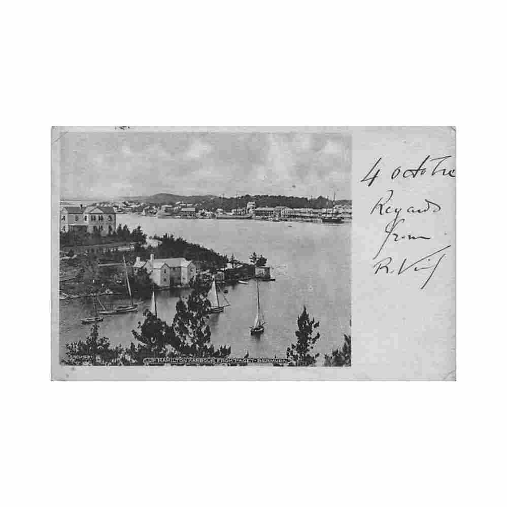 bermuda hamilton harbour from paget s nelmes Vintage A4 Photo Print