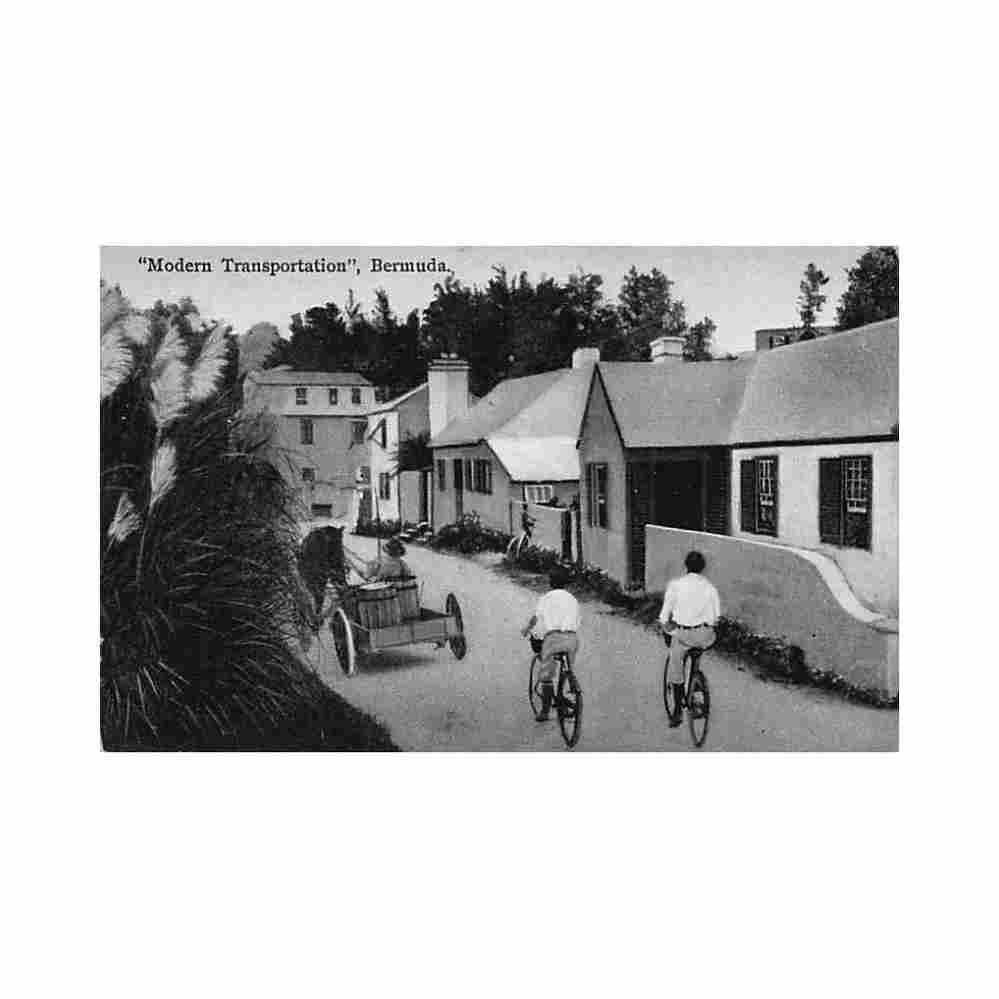 bermuda modern transportation robertson s drug store 55 Vintage A4 Photo Print
