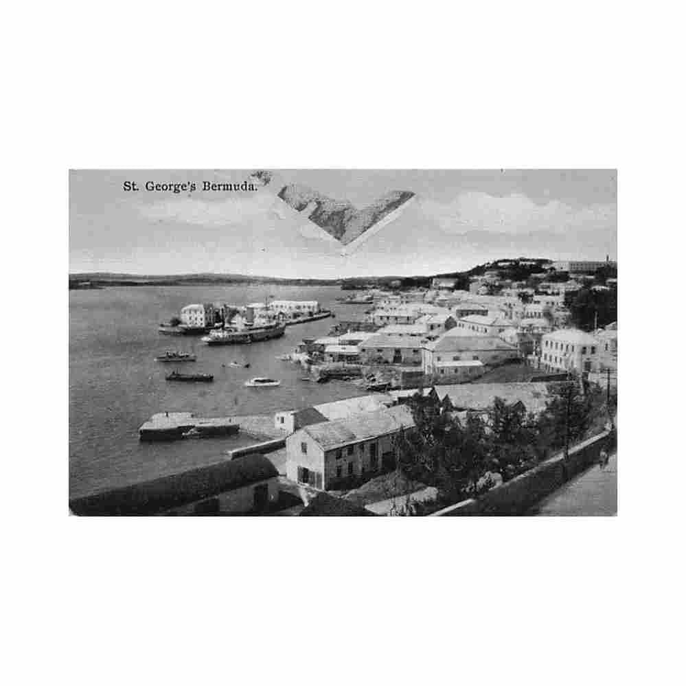 bermuda st george s bird s eye view robertson s drug store 17 Vintage A4 Photo Print