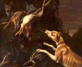 bernaerts dog attacking a cat Art A4 Photo Print
