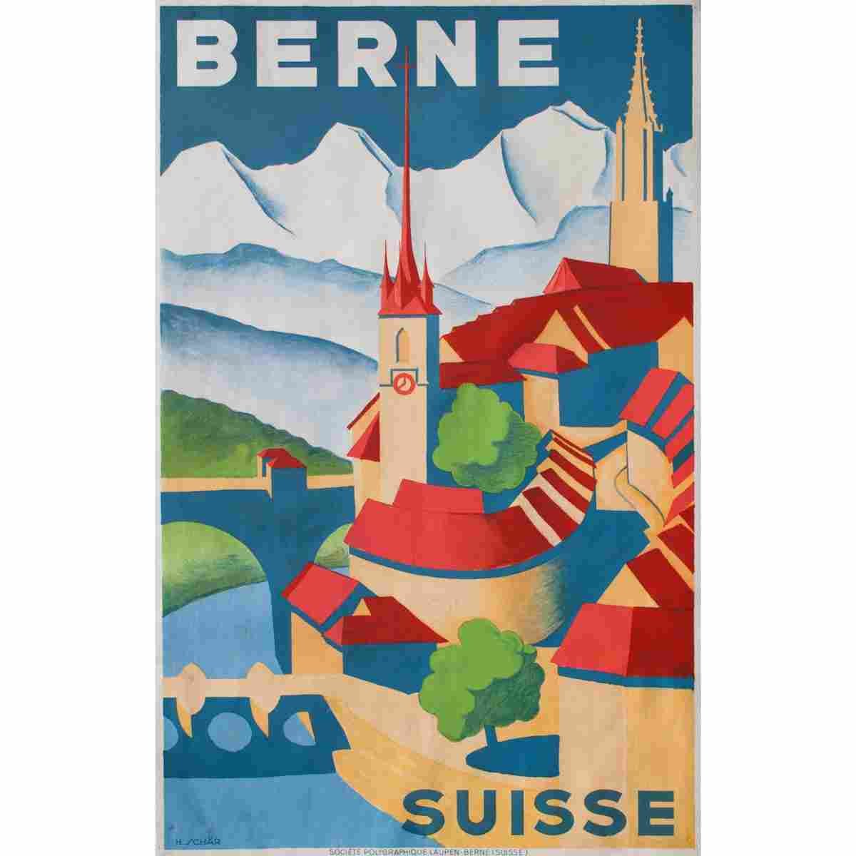berne hans schaer 1936 2 Advert A4 Photo Print