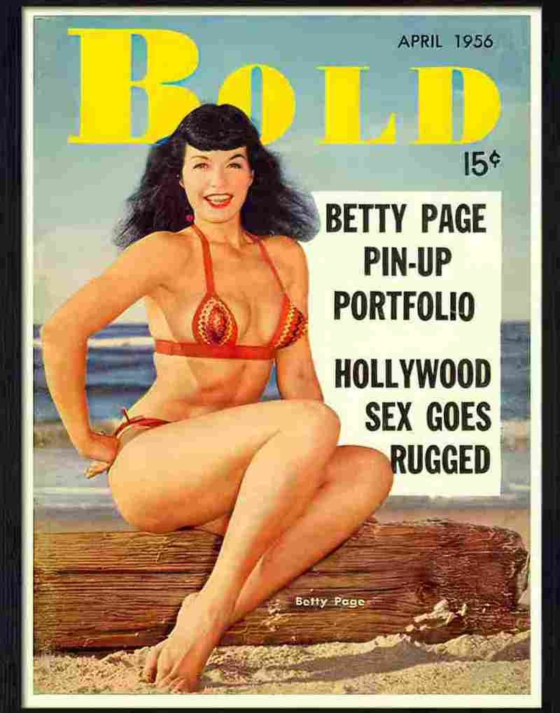 bettie page bold magazine cover 1956 Advert A4 Photo Print