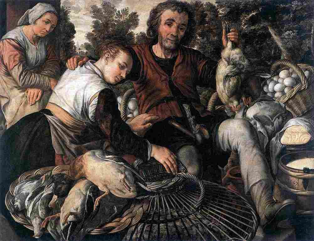 beuc Market Peasants Art A4 Photo Print