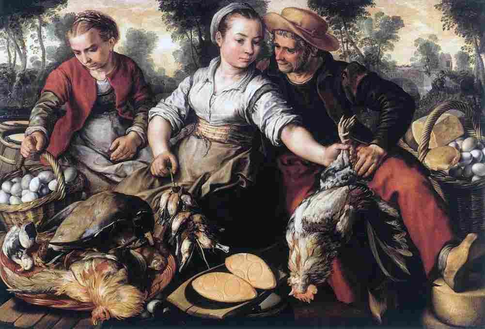 beuc Market Scene Art A4 Photo Print