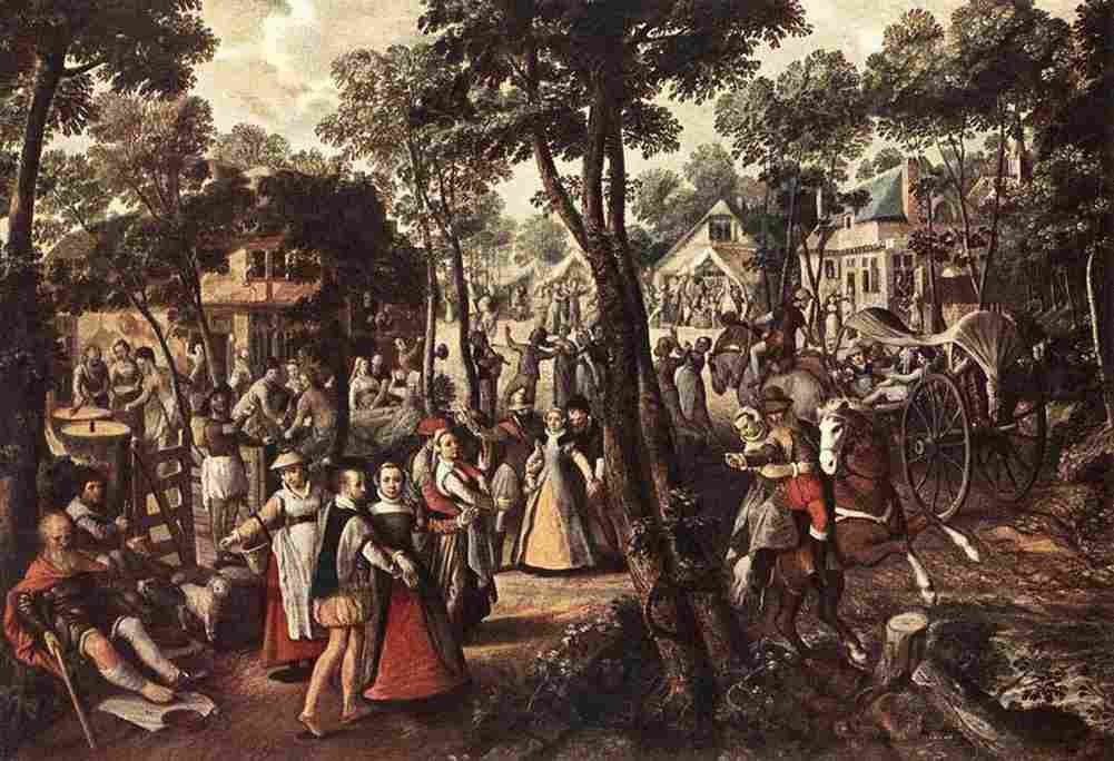 beuc Village Feast Art A4 Photo Print