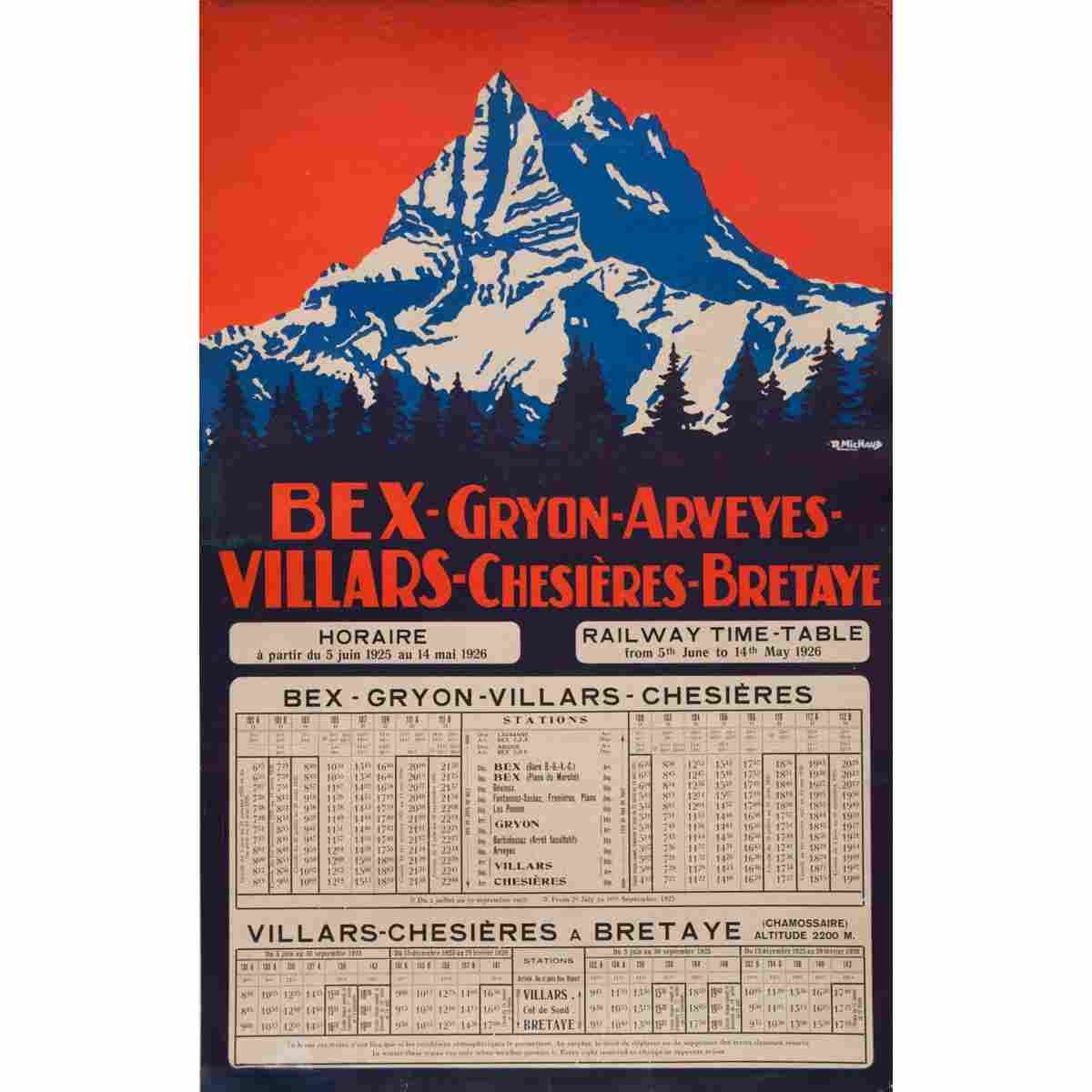 bex villars bretaye rene michaud 1926 2 Advert A4 Photo Print
