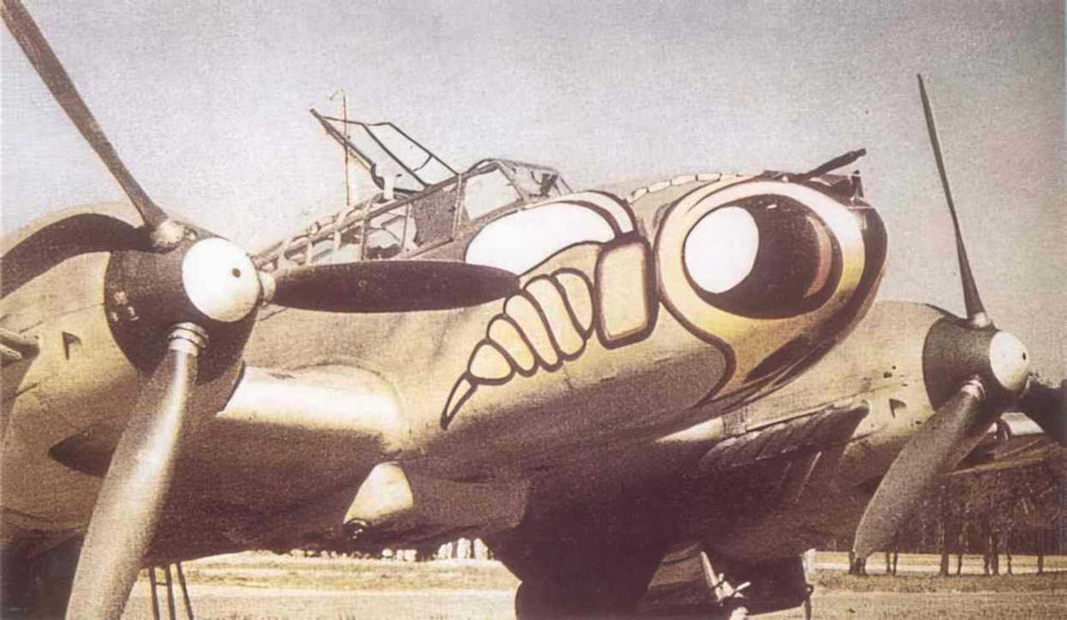 bf 109 airfield Vintage world war A4 Photo Print