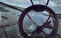 bf 109 cockpit Vintage world war A4 Photo Print