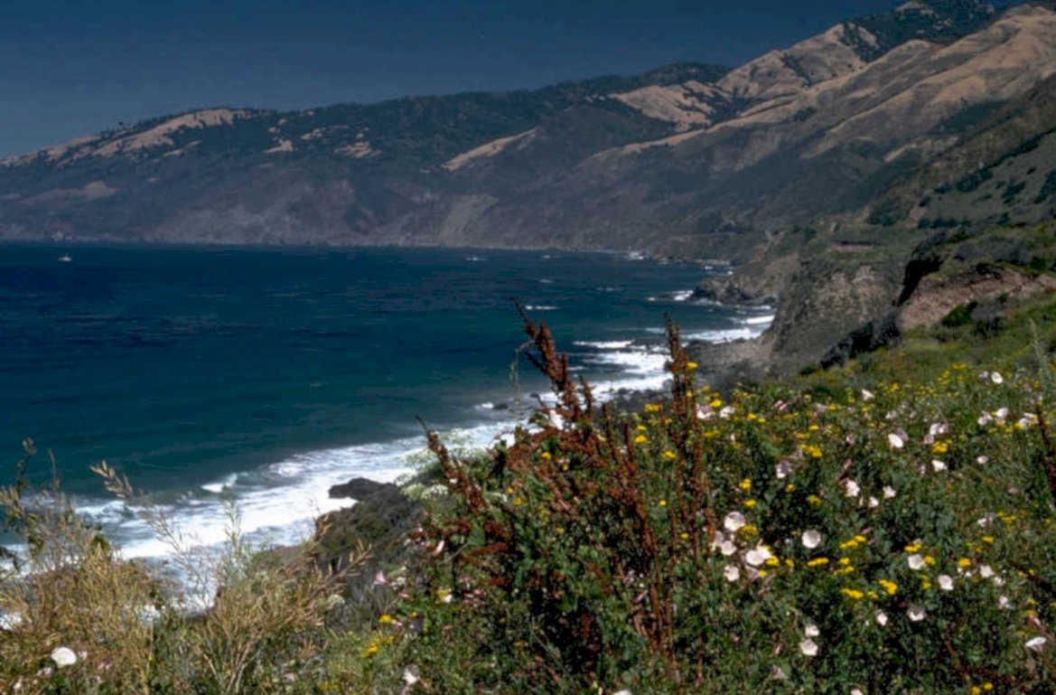 big sur ocean 1980s 1990s A4 Photo Print