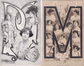 big the letter m edwardian actress 2x old s 134589 A4 Photo Print