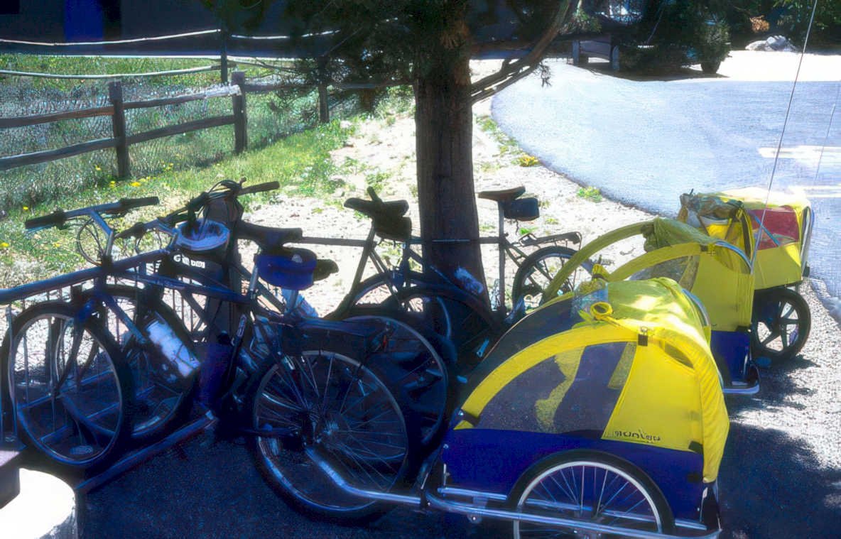 bikes trailers humvee Vintage A4 Photo Print