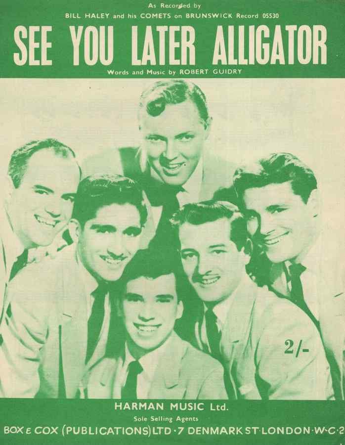 bill haley the comets see you later alligator ex sheet music 178346 A4 Photo Print