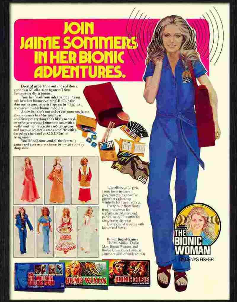 bionic woman 1970s Advert A4 Photo Print