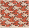 bird fish mc escher 1938 A4 Photo Print