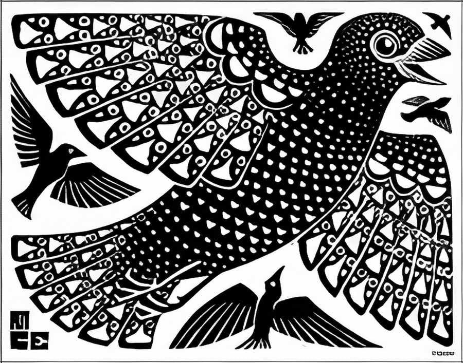 birds mc escher 1926 A4 Photo Print