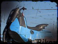 biski Gibbs A4 Photo Print Motorbike Vintage Aged