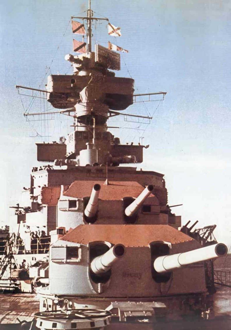 bismarck ship guns Vintage world war A4 Photo Print