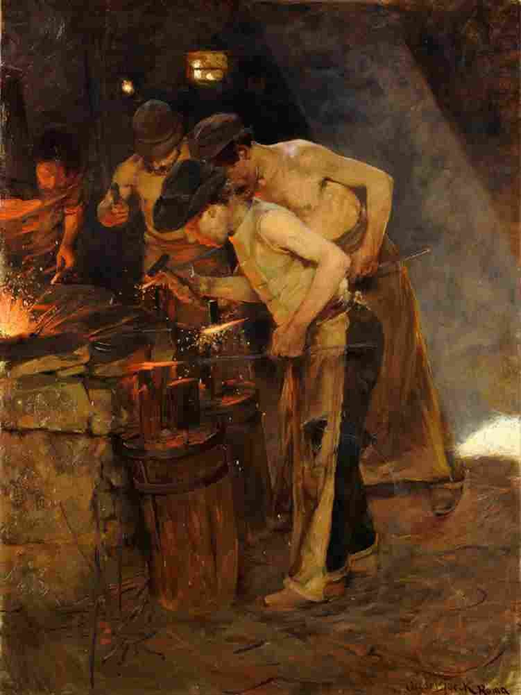 bjorck roman blacksmiths Art A4 Photo Print