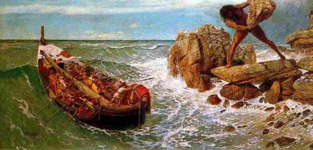 bk Odysseus and Polyphemus Art A4 Photo Print