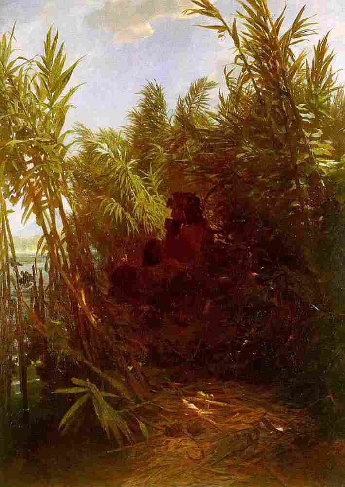 bk Pan Amongst the Reeds Art A4 Photo Print